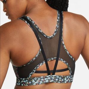 NWT Nike Swoosh Floral Strappy Sports Bra